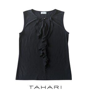 TAHARI Women's Top Black Sleeveless Size S Good Condition